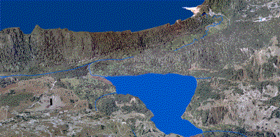 3D rendition of Lake and Estuary