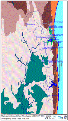 Model domain geology