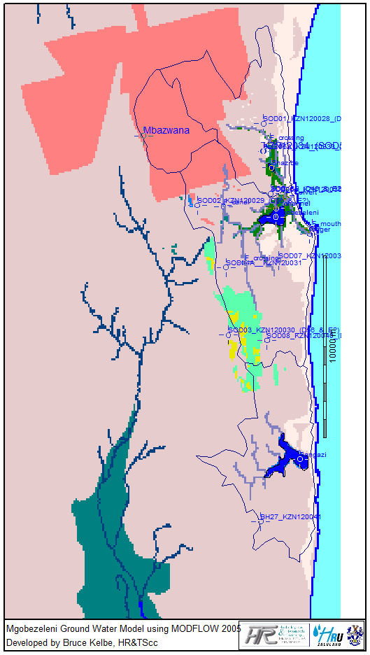 Spatial distribution of the main land cover units