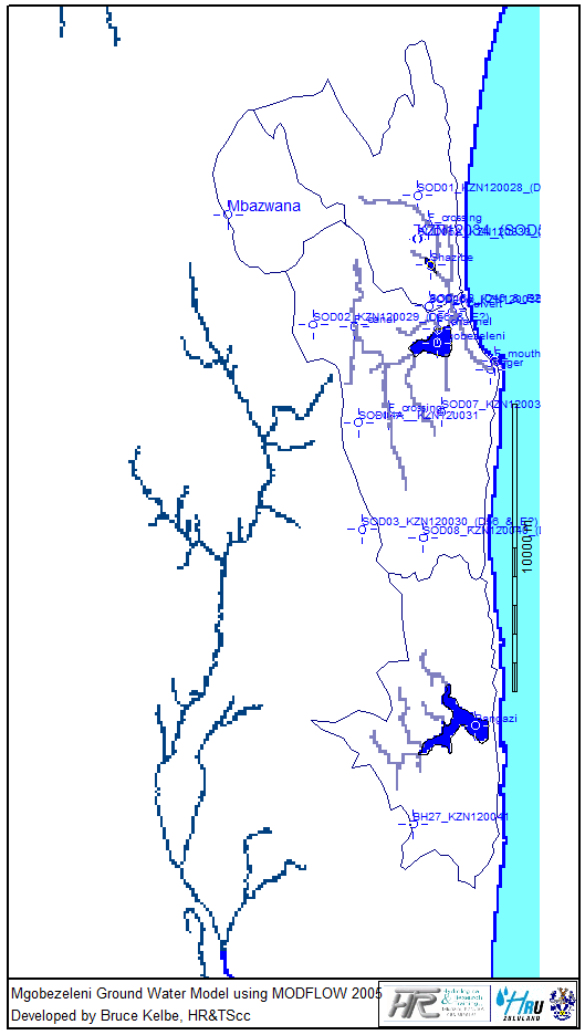 The target sites for calibrating the model