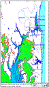 Initial model estimates of the wetland distribution