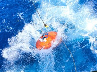 ADCP Buoy making a Splash